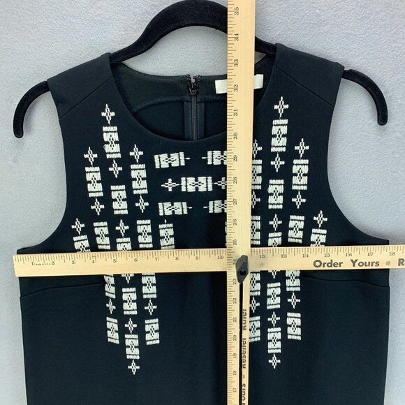 Madewell‎ Top Womens Small Black Sleeveless Embroidered Stretch Back Zip - Picture 10 of 13